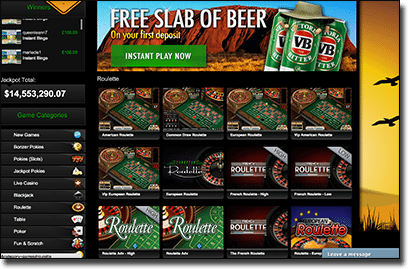 Play European, French Roulette and more at G'Day Casino