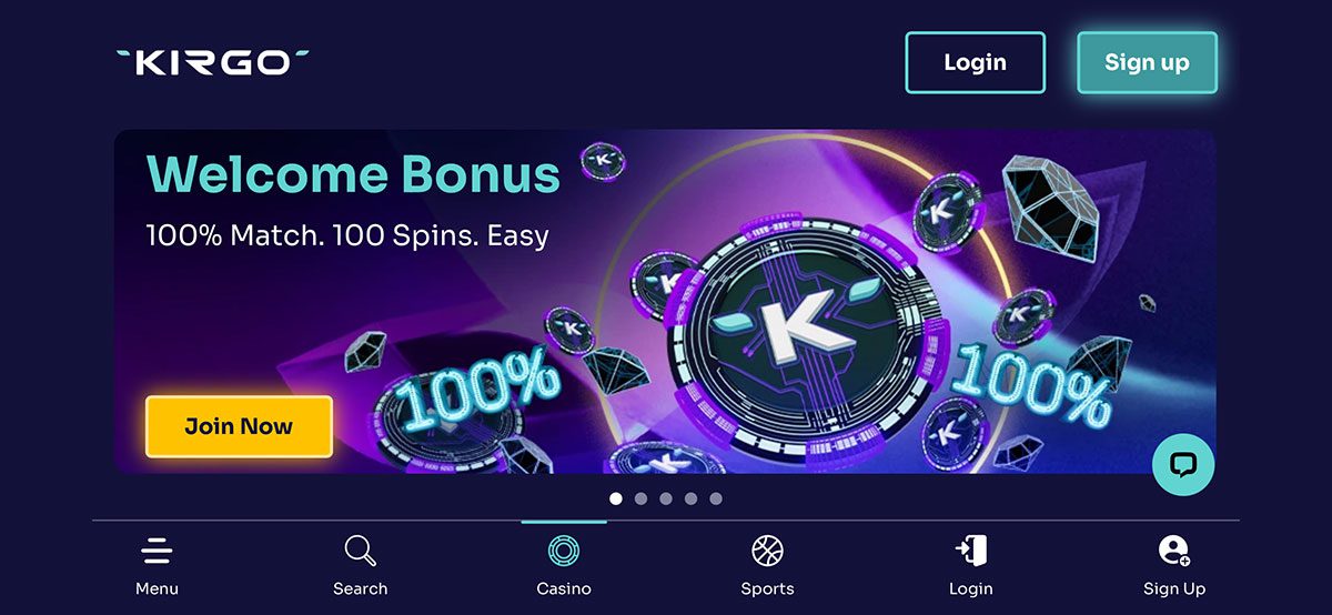 Kirgo mobile casino site